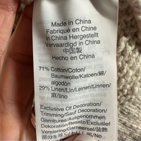 Madewell Highgate Tie-Strap Sweater Tank Top Women's Large Heather Linen Cotton - Picture 5 of 9